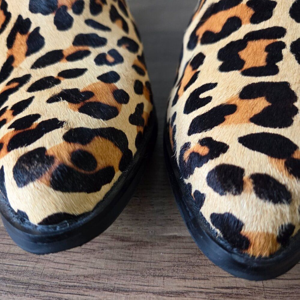 EUC JEFFREY CAMPBELL GENUINE LEATHER UPPER ANIMAL PRINT POINTY HEELED MULES 9.5 - Picture 8 of 15